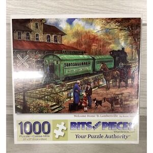 BITS AND PIECES 1000pc Puzzle 20"x27" Manning Welcome Lambertville *Factory Seal